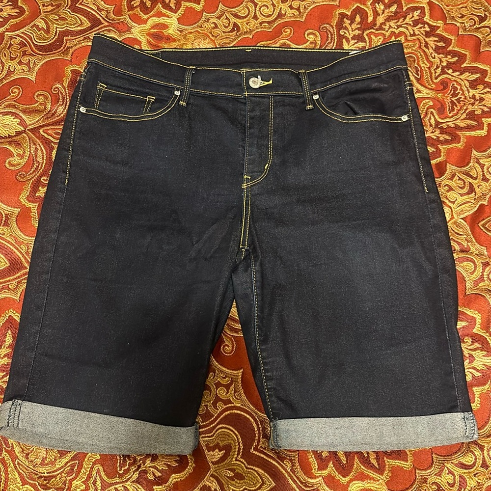 Levi Dark Denim Bermuda Shorts